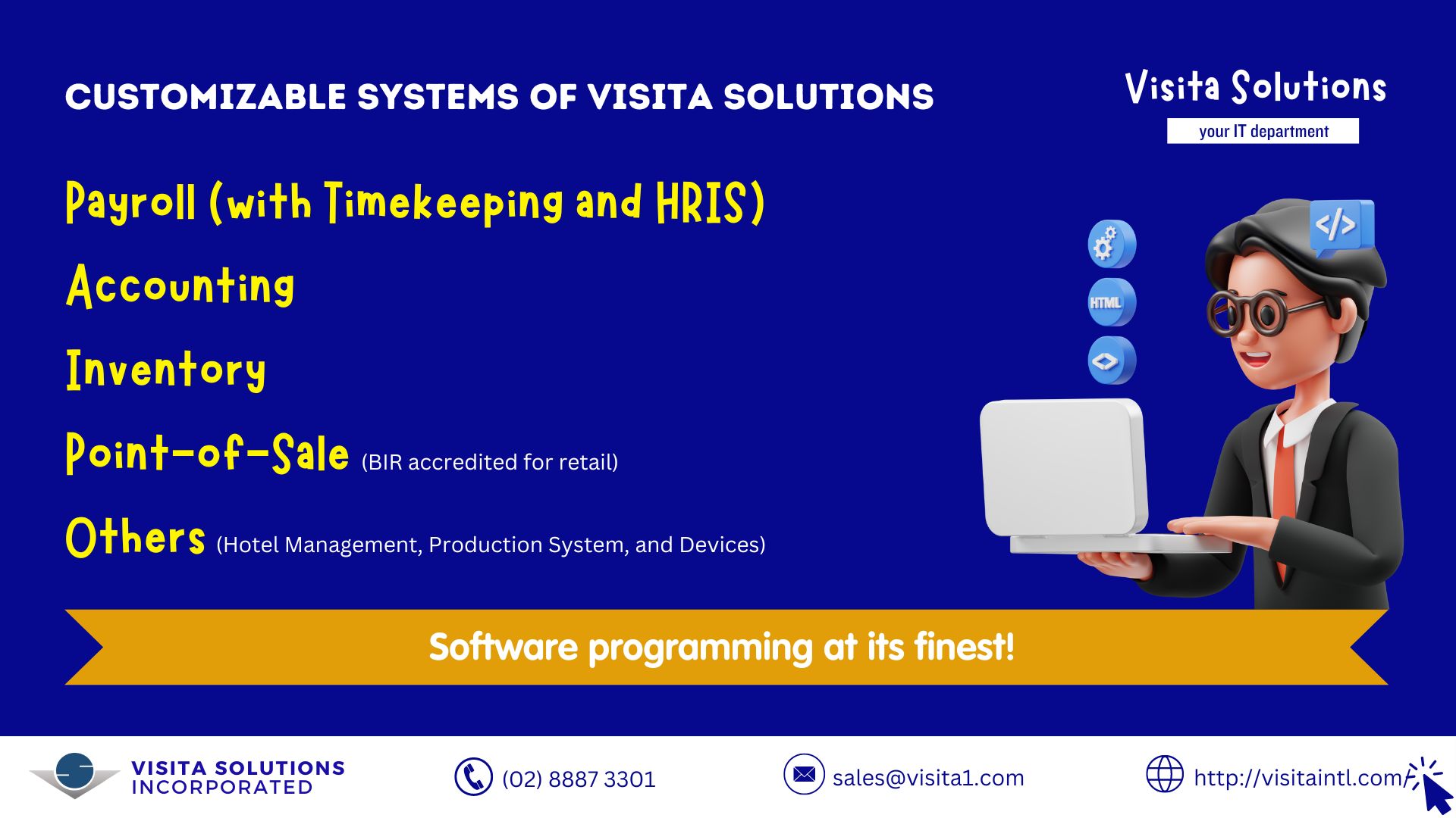 Customizable ERP systems of Visita Solutions